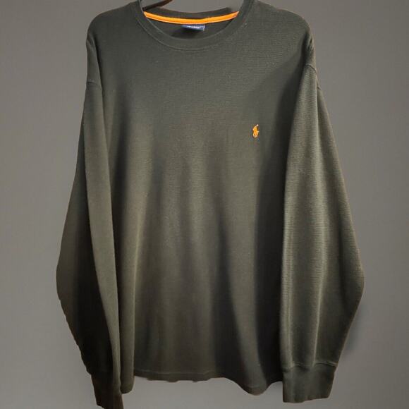 Polo by Ralph Lauren Other - Polo Ralph Lauren Top Mens 2X Thermal Waffle Knit Sleepwear Orange Pony